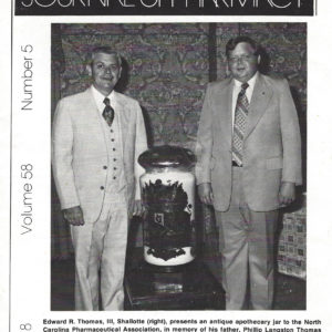 Edward R. Thomas III with Eugene W.Hackney, NCPhA President, May 1978